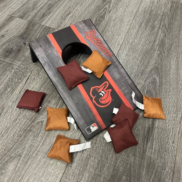 Baltimore Orioles Table Top Bean Bag Toss Corn Hole Wild Sport 10.5” x6.5” x3.5” - Picture 4 of 5